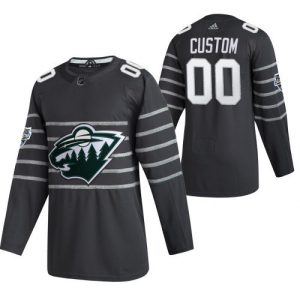 Minnesota Wild Trikot Benutzerdefinierte Grau 2020 NHL All Star